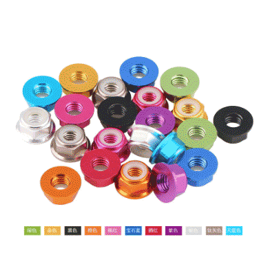 M4 titanium flange nuts for motorcycle bike and industry in stock M4 titanium flange nuts for motorcycle bike and industry in stock